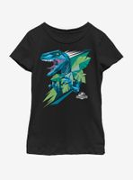 Jurassic Park Blue Dino Youth Girls T-Shirt