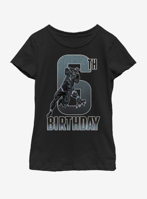 Marvel Black Panther 6th Bday Youth Girls T-Shirt