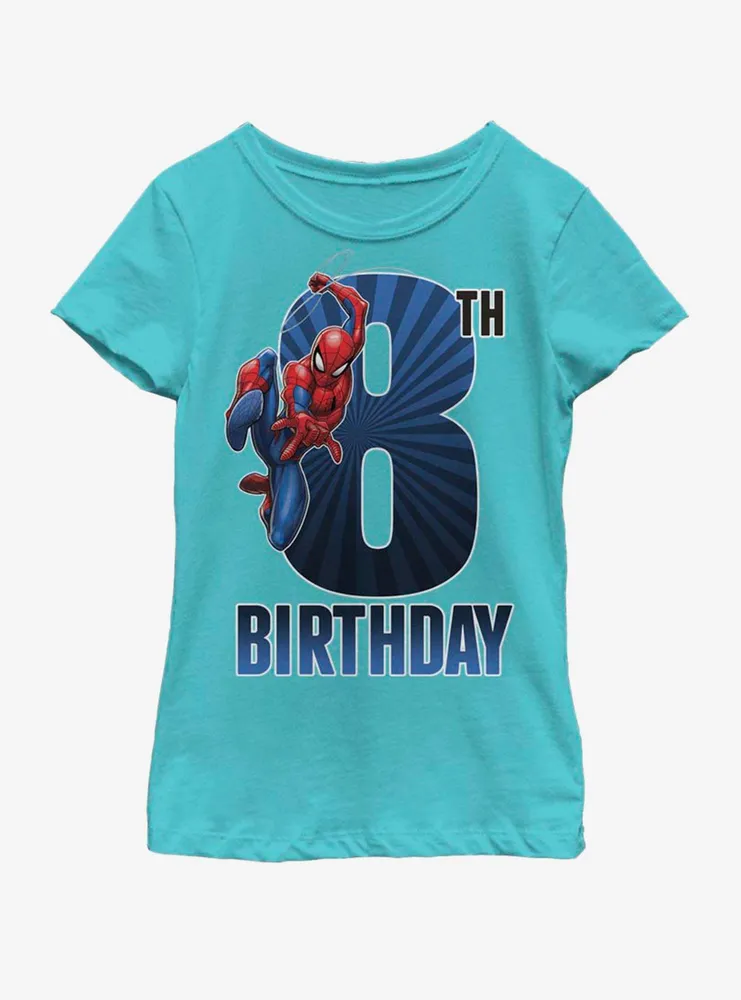 Marvel Spiderman 8th Bday Youth Girls T-Shirt