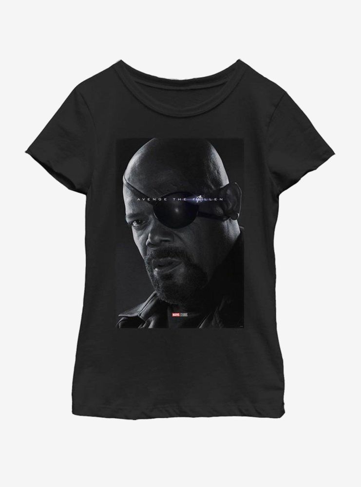 Marvel Avengers: Endgame Avenge Nick Fury Youth Girls T-Shirt