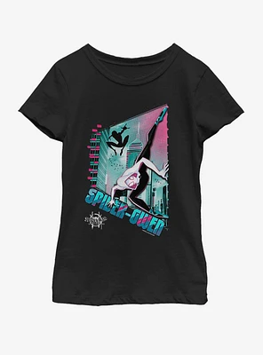 Marvel Spiderman Gwen Panel Youth Girls T-Shirt