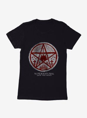 Supernatural Pentagram Silhouette Womens T-Shirt