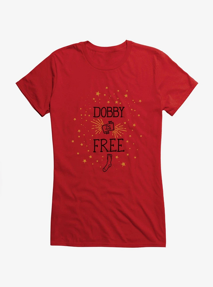 Harry Potter Dobby Is Free Sock Girls T-Shirt
