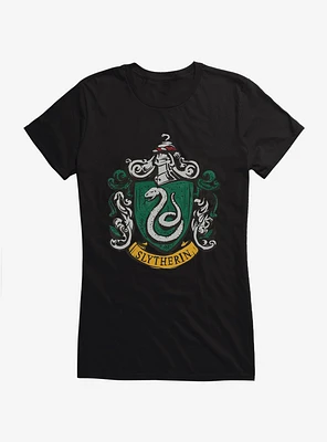 Harry Potter Slytherin Serpents Badge Girls T-Shirt