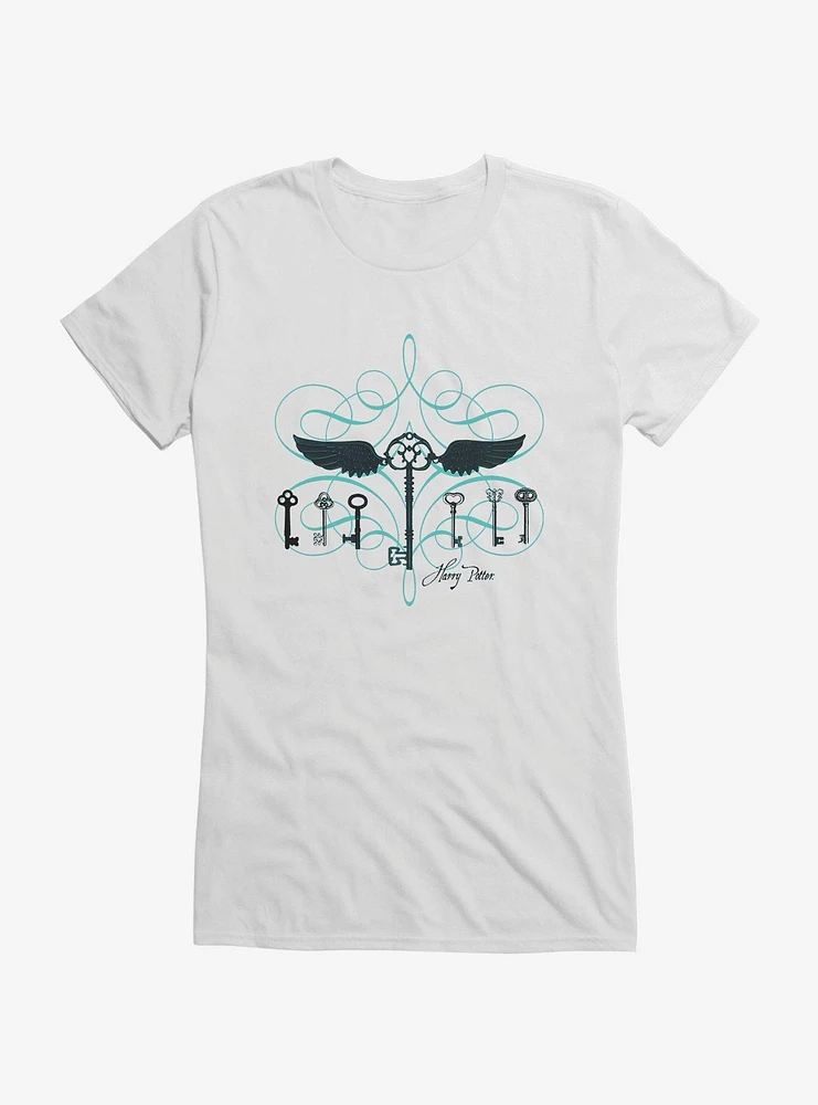 Harry Potter Sorcerers Flying Keys Girls T-Shirt