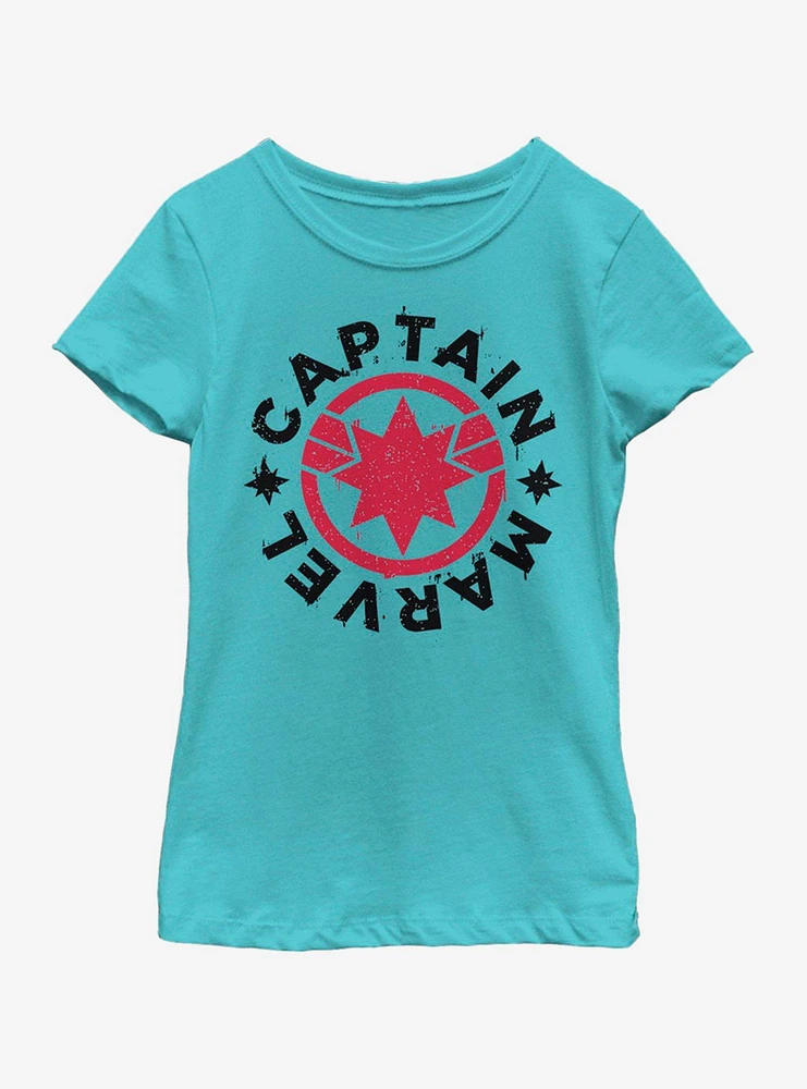 Marvel Captain Icon Logo Youth Girls T-Shirt
