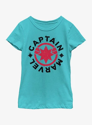 Marvel Captain Icon Logo Youth Girls T-Shirt