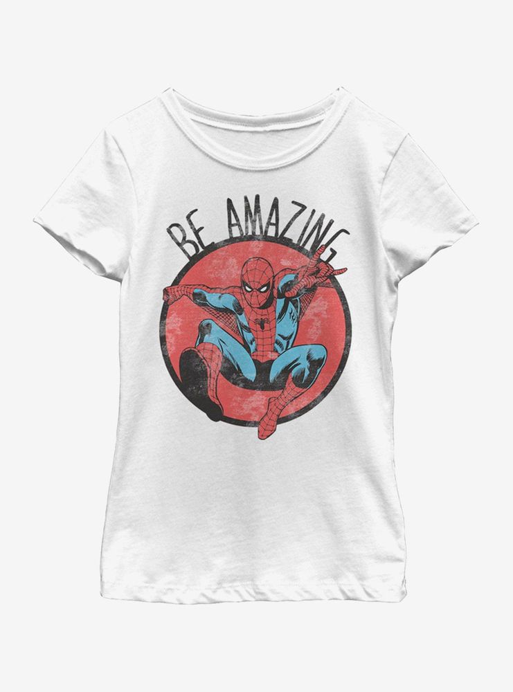 Marvel Spiderman Be Amazing Youth Girls T-Shirt