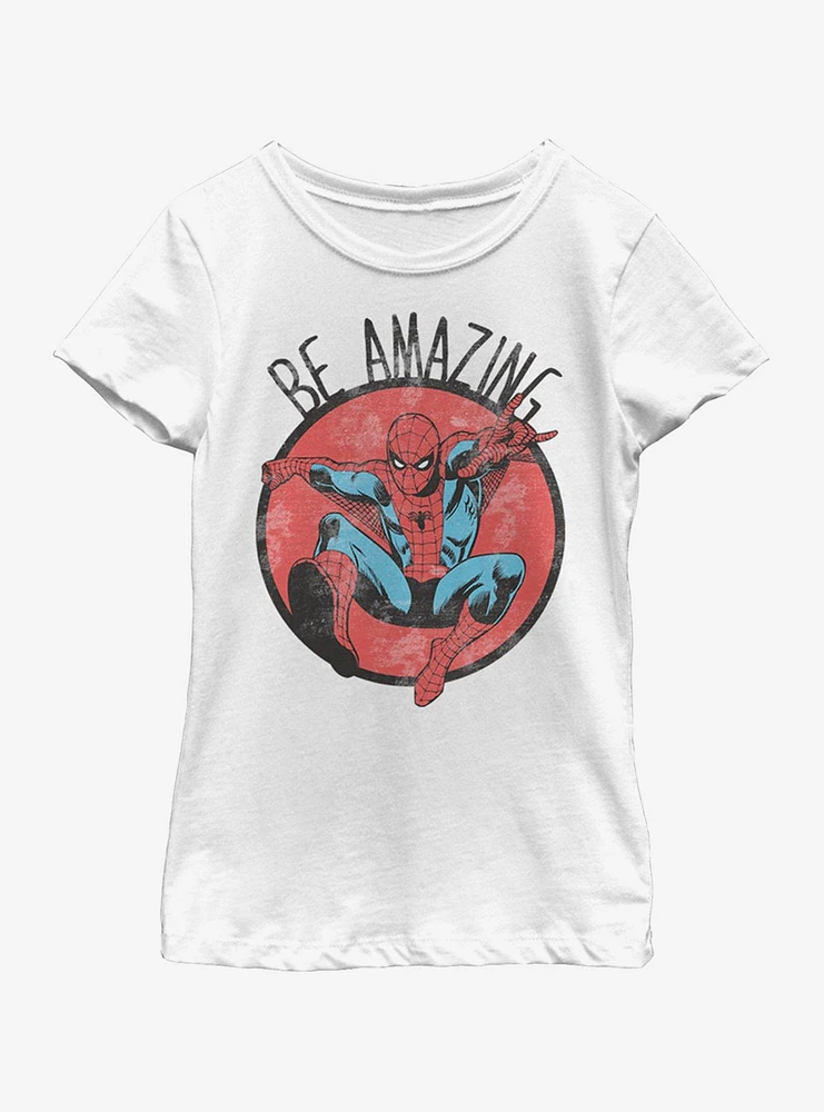 Marvel Spiderman Be Amazing Youth Girls T-Shirt