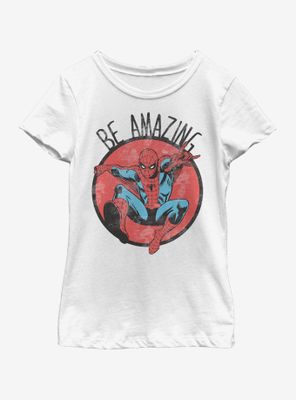 Marvel Spiderman Be Amazing Youth Girls T-Shirt