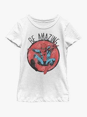 Marvel Spiderman Be Amazing Youth Girls T-Shirt