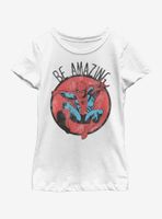 Marvel Spiderman Be Amazing Youth Girls T-Shirt