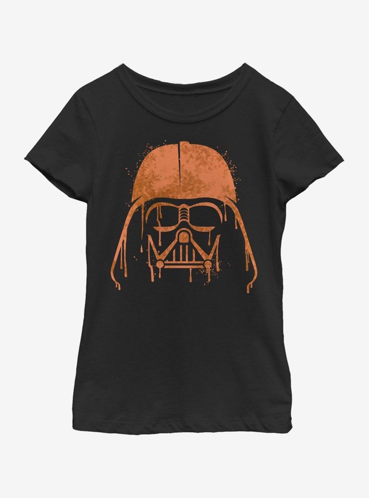 Boxlunch Star Wars Orange Vader Drip Youth Girls T-Shirt