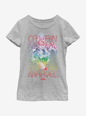 Marvel Captain Rainbow Power Youth Girls T-Shirt