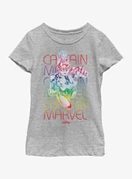 Marvel Captain Rainbow Power Youth Girls T-Shirt