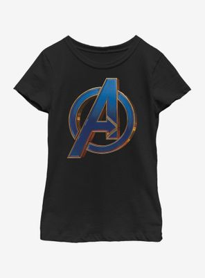 Marvel Avengers: Endgame Blue Logo Youth Girls T-Shirt