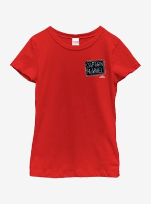 Marvel Captain Patch Youth Girls T-Shirt