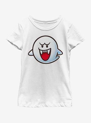 Nintendo Super Mario Boo Face Youth Girls T-Shirt