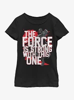 Star Wars Force Stack Vader Youth Girls T-Shirt