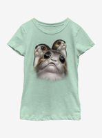 Star Wars The Last Jedi Big Face Porgs Youth Girls T-Shirt