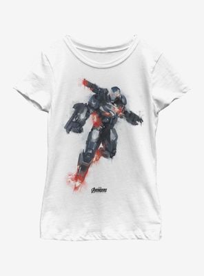 Marvel Avengers: Endgame War Machine Paint Youth Girls T-Shirt