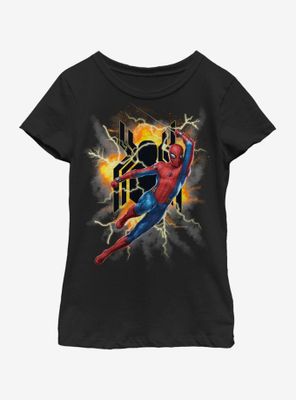 Marvel Spiderman: Far From Home Exploding Spider Youth Girls T-Shirt