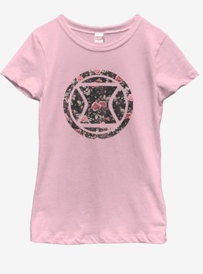 Marvel Widow Floral Youth Girls T-Shirt