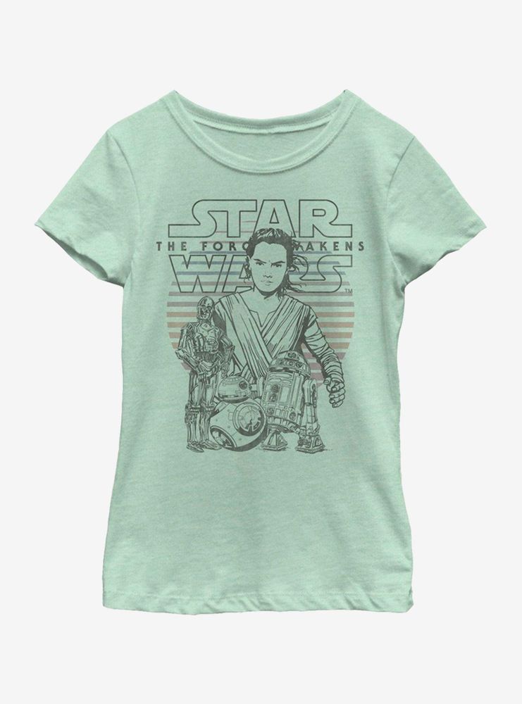 Star Wars The Force Awakens Rey Youth Girls T-Shirt