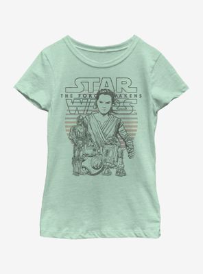 Star Wars The Force Awakens Rey Youth Girls T-Shirt