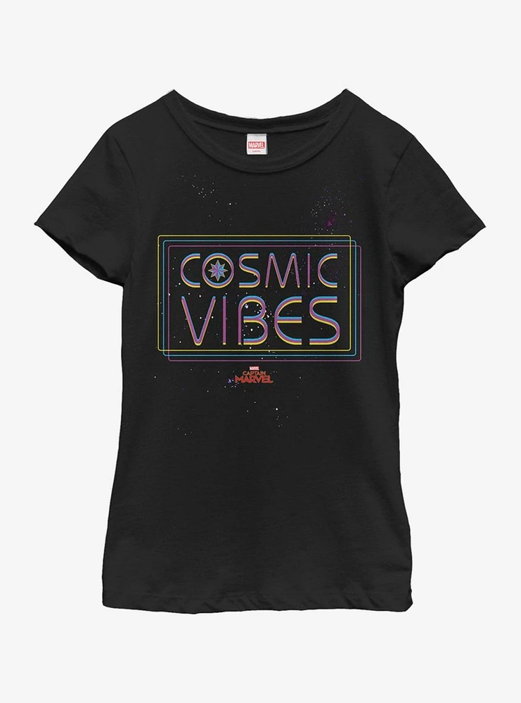 Marvel Captain Cosmic Vibes Youth Girls T-Shirt