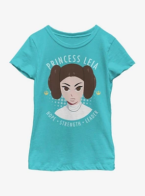 Star Wars Princess Portrait Youth Girls T-Shirt