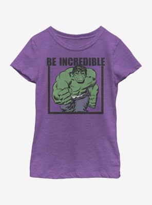 Marvel Hulk Be Incredible Youth Girls T-Shirt