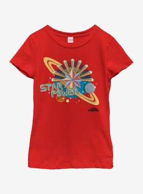 Marvel Captain Star Power Youth Girls T-Shirt