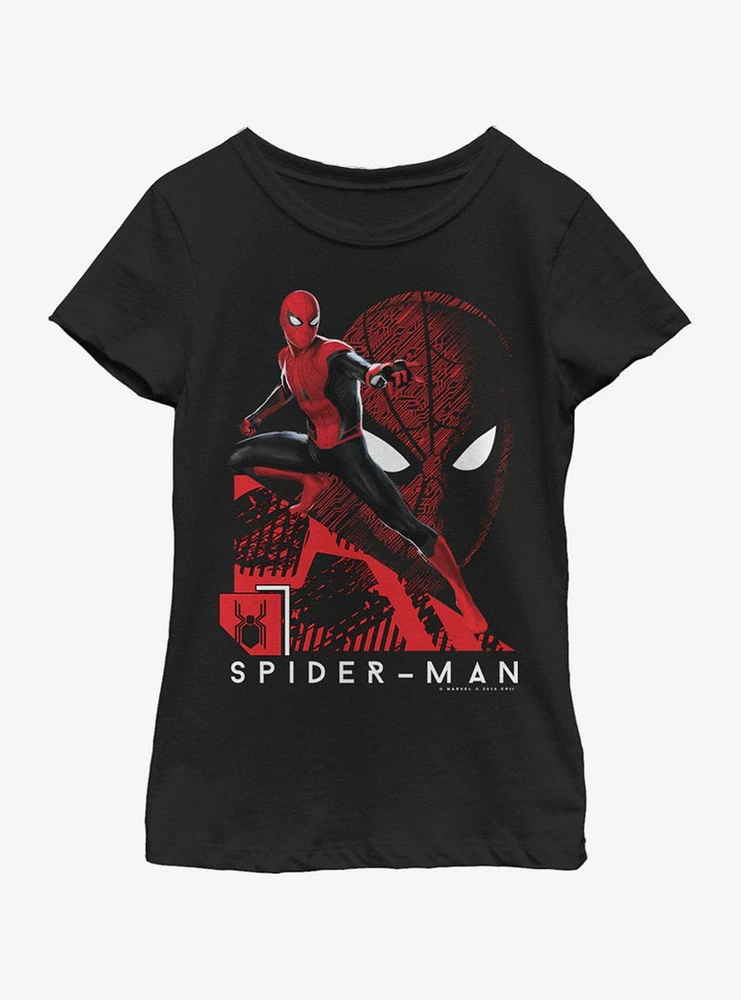 Marvel Spiderman: Far From Home Tech Spidey Youth Girls T-Shirt