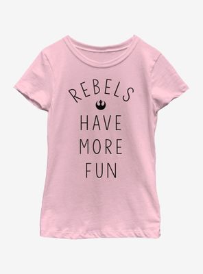 Star Wars The Force Awakens Rebels Have More Fun Youth Girls T-Shirt