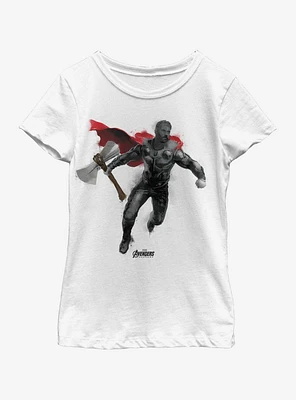 Marvel Avengers: Endgame Thor Paint Youth Girls T-Shirt