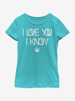 Star Wars Overlap Love Type Youth Girls T-Shirt