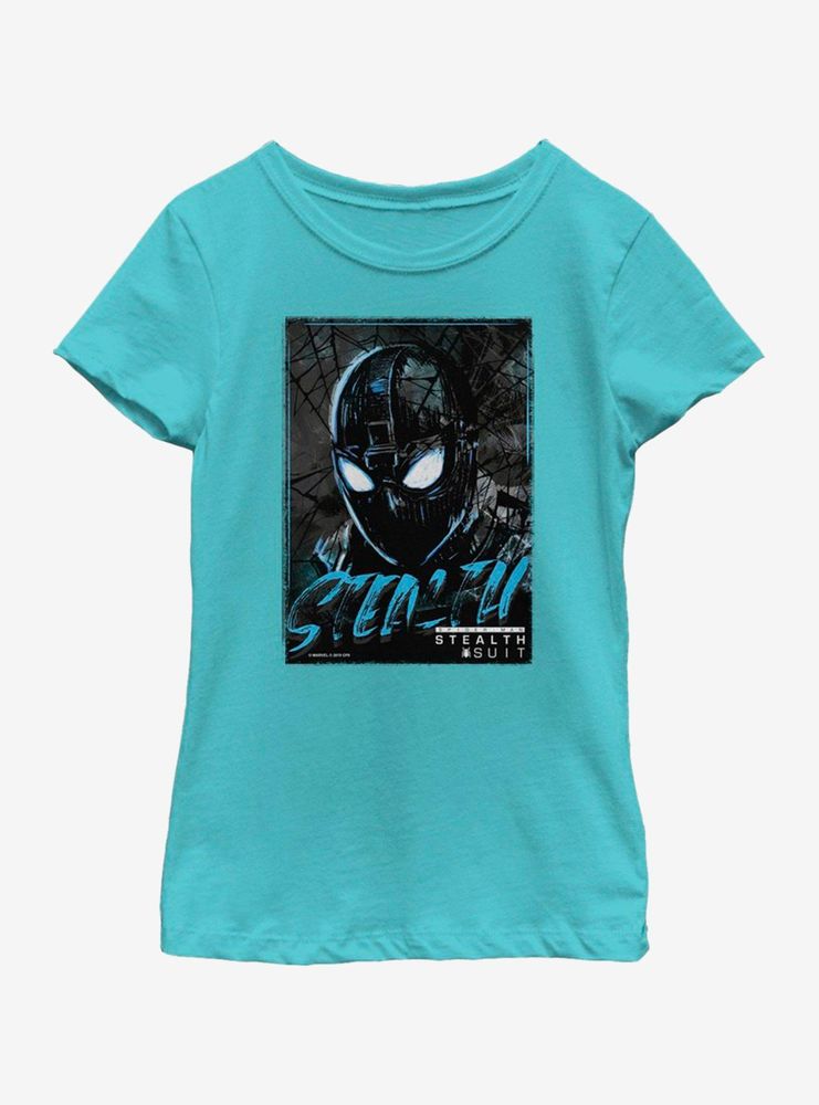 Marvel Spiderman: Far From Home Stealth Paint Youth Girls T-Shirt