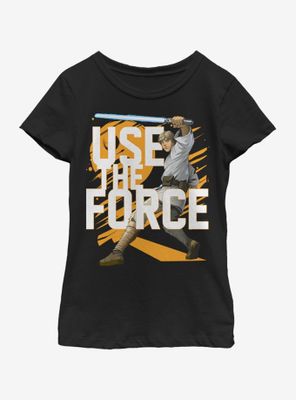 Star Wars Force Stack Luke Youth Girls T-Shirt