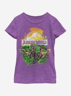 Jurassic World Distressed Plastic Jungle Youth Girls T-Shirt
