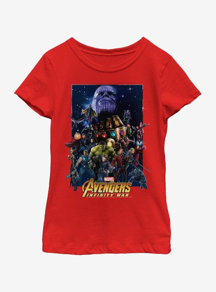 Marvel Avengers Overload Poster Youth Girls T-Shirt