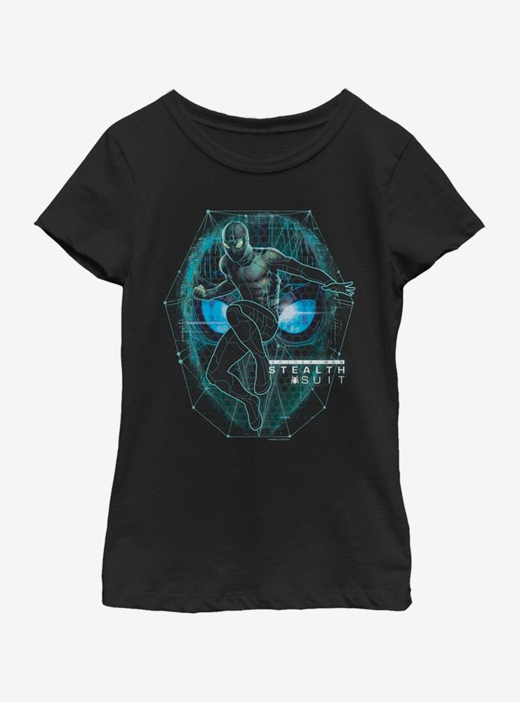 Marvel Spiderman: Far From Home Stealth suit Youth Girls T-Shirt