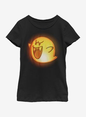 Nintendo Boo Pumpkin Youth Girls T-Shirt