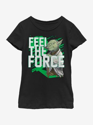 Star Wars Force Stack Yoda Youth Girls T-Shirt