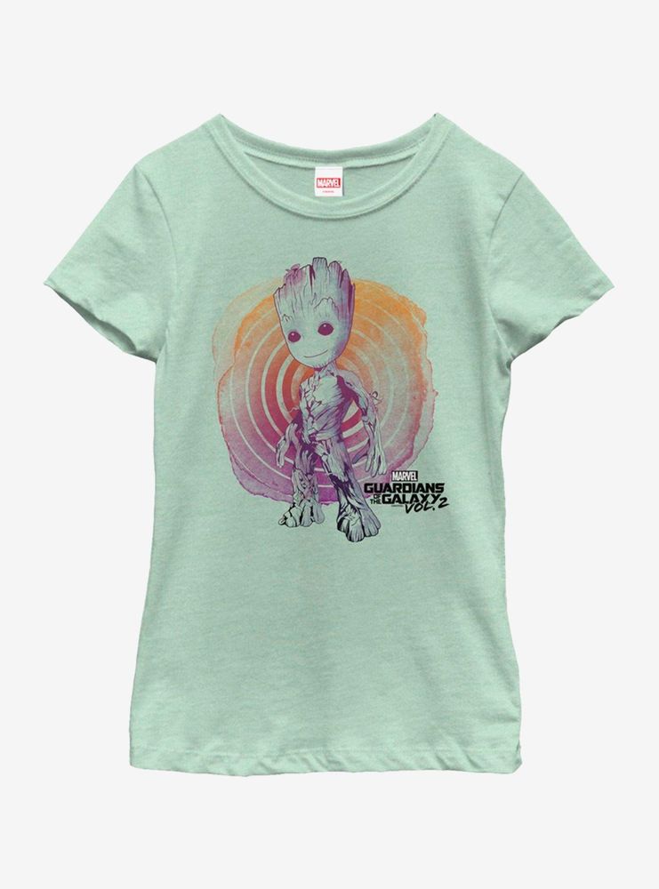 Marvel Guardians of The Galaxy Groot Watercolor Youth Girls T-Shirt