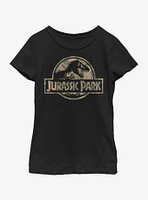 Jurassic Park Camo Logo Youth Girls T-Shirt