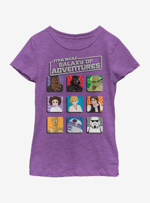 Star Wars Adventure Faces Youth Girls T-Shirt