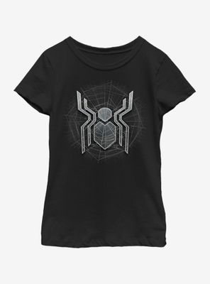 Marvel Spiderman: Far From Home Web Logo Youth Girls T-Shirt