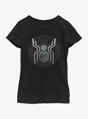 Marvel Spiderman: Far From Home Web Logo Youth Girls T-Shirt
