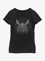Marvel Spiderman: Far From Home Web Logo Youth Girls T-Shirt